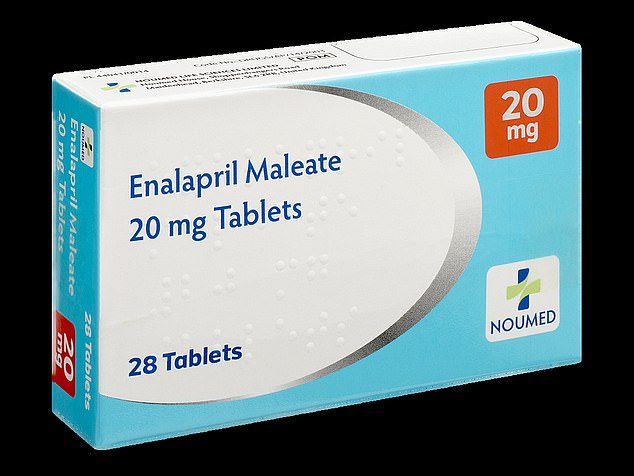 Medicines commonly used to treat heart failure in adults include beta-blockers to slow the heart rate and prevent it from burning itself out, but this new tablet is called enalapril (file image)