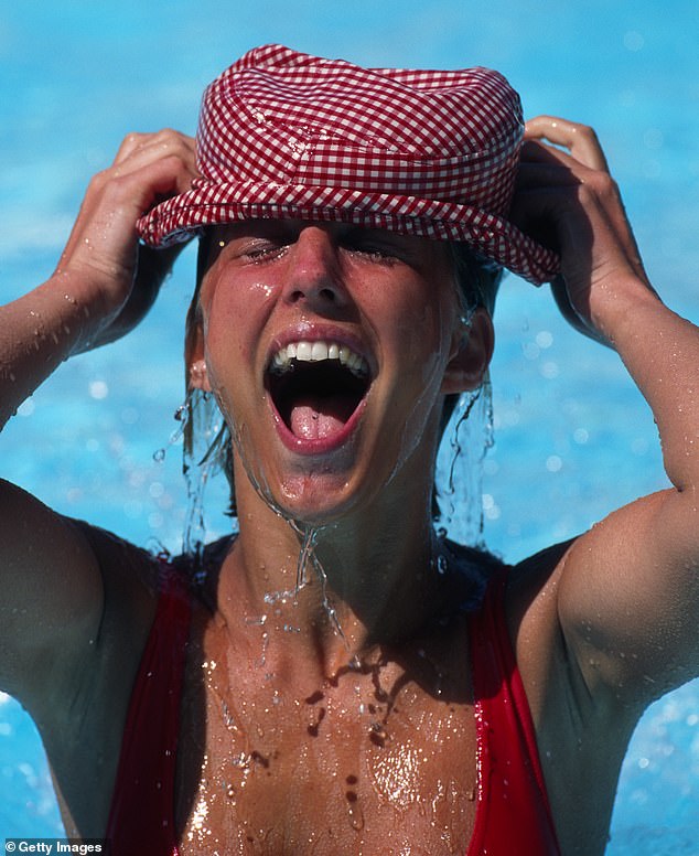 Vacationers should consider soaking their hats in cold water before heading out