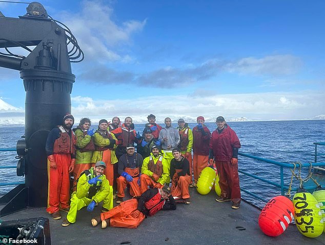 Photos show him happily working in the Bering Sea as a salmon fisherman for Alaskan Leader Fisheries