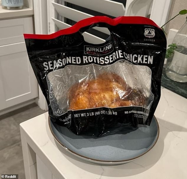 Costco customers complain that new soft plastic roast chicken bags cause grease to leak