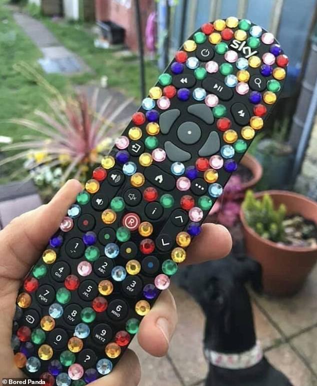 A parent from the UK showed off the Sky TV remote control that their nine-year-old daughter absolutely loved. He said it was quite difficult to find the buttons.