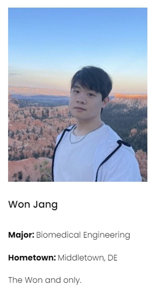 Jang — a member of Dartmouth's class of 2026 — studied biomedical engineering and his profile on the fraternity's website referred to him as 