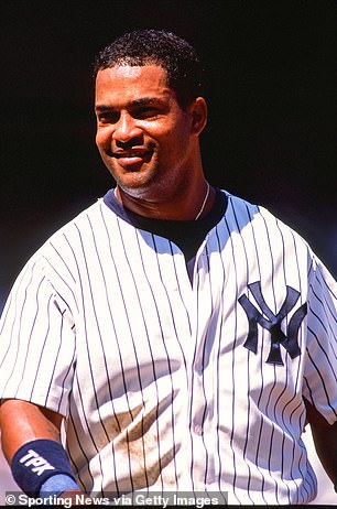 Mondesi pictured during a game for the Yankees in 2002