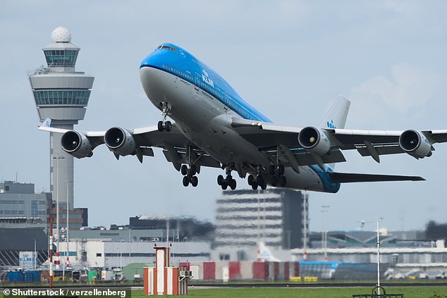 File photo. A KLM Boeing 747 takes off from the runway at Schiphol, Amsterdam. Passengers and crew were reportedly on board the Embraer 190 aircraft when the incident occurred