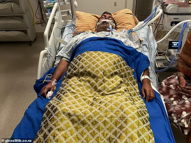 Mewa Singh (pictured) was treated for a fractured skull and internal bleeding in the intensive care unit of Christchurch Hospital. The grandfather died two days after the attack after being taken off life support