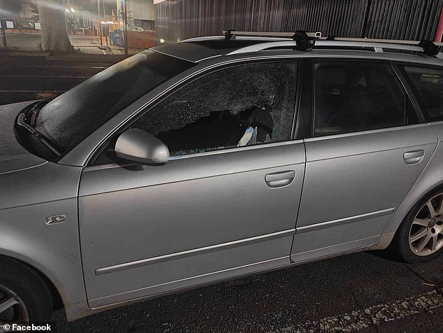 Action for Alice has also documented numerous other cases of damage and theft in recent days, such as this car with smashed windows in the Alice Springs CBD