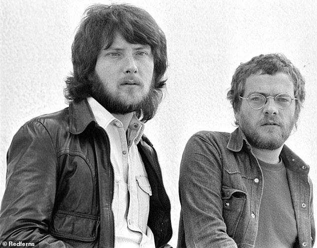 Egan and Rafferty They formed Stealers Wheel in 1972 and had their first hit single the following year with Stuck In The Middle With You; pictured in Copenhagen in 1974