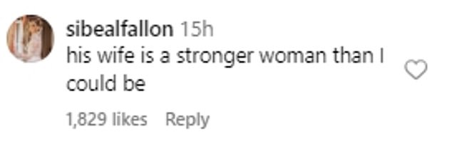 Many users joked that the strongest person alive is James' wife, Ruth Kearney, because she saw her husband with his hands on a beautiful model all day long