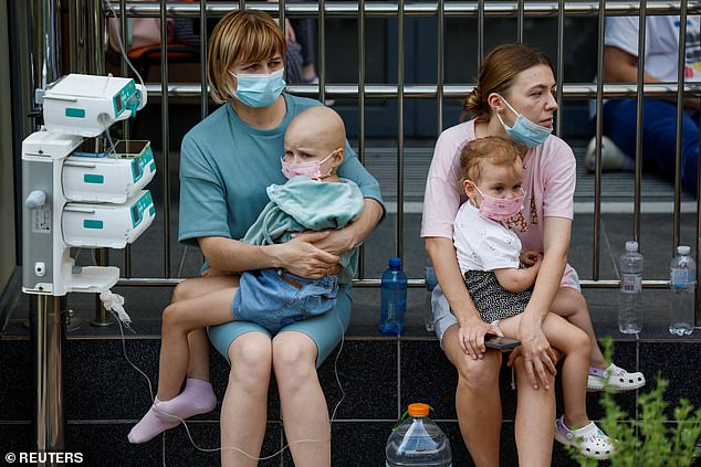 Young patients are being cherished after yesterday's rocket attack in Ukraine