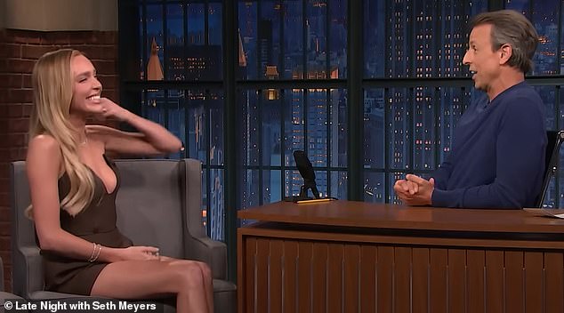 During a chat with Seth Meyers on The Late Night Show, she revealed what she promised the 38-year-old actress