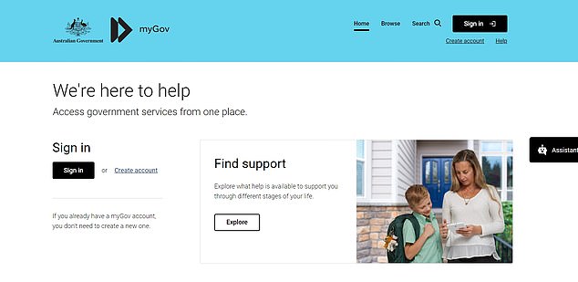 Mr Willcox said he was bombarded with error messages when he tried to log into the ATO via MyGov (stock image)