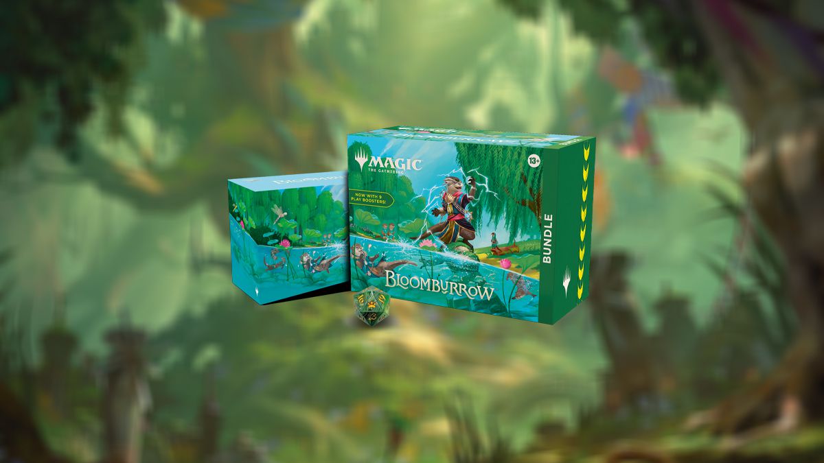 A stock photo of the Bloomburrow bundle for Magic: The Gathering