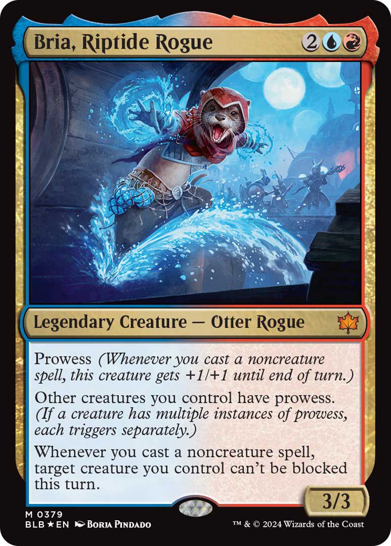 Bria, Riptide Rogue is a legendary creature, an otter rogue with an ability of 3/3.