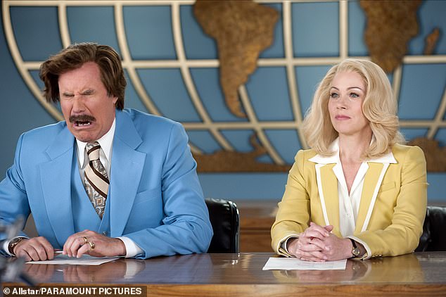 Ferrell also praised Christina Applegate's portrayal of news anchor Veronica Corningstone in Anchorman (pictured in Anchorman 2: The Legend Continues)