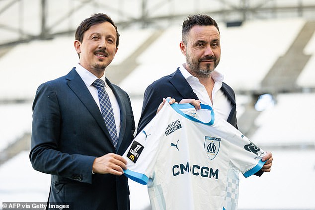 A shocked Payan has urged Marseille president Pablo Longoria (left) to call off the transfer