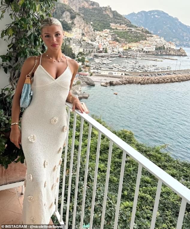 Dellano shared photos of her outfits and the scenery from their romantic Italian getaway