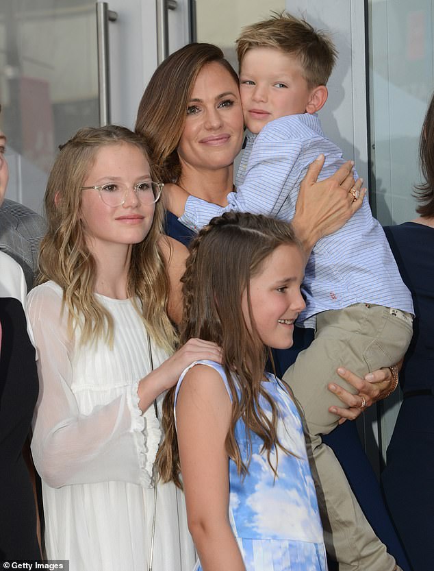 Garner and Affleck also share Finn (formerly Seraphina), 15, and son Samuel, 12; the actress is seen with her three children in 2018