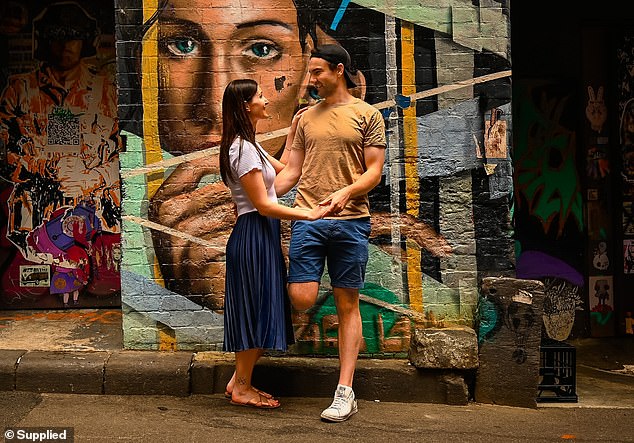 New Zealand couple Eva and Tim Mitchell (pictured in Melbourne) said moving to Australia was 'the best thing that ever happened to them'