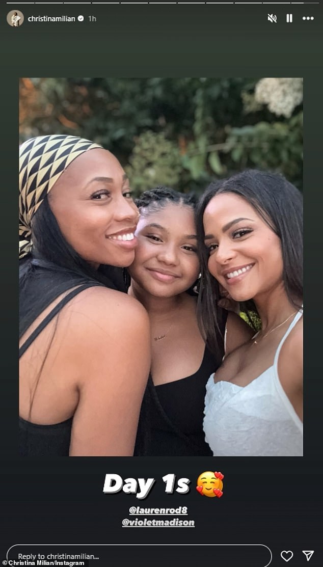 The two-time Grammy nominee was joined at the Beverly Hills party by her 14-year-old daughter Violet Madison Nash and friend Lauren Rodgers, who she dubbed 