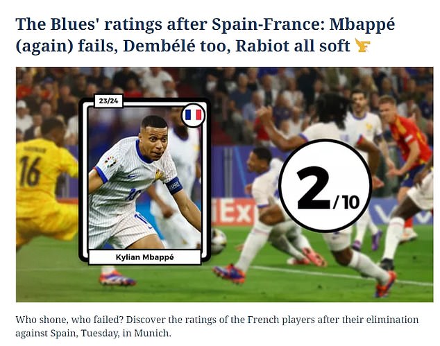 Other French media, including Le Figaro, were also scathing in their analysis of the French