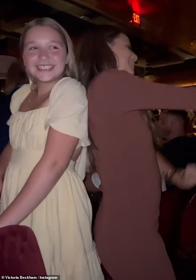 Mother and daughter Victoria and Harper were seen dancing together in another video