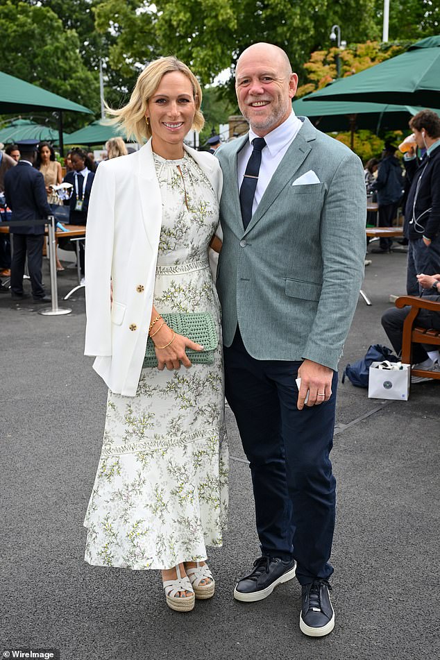 Zara Tindall and her husband Mike put on a fun show before watching the tennis match