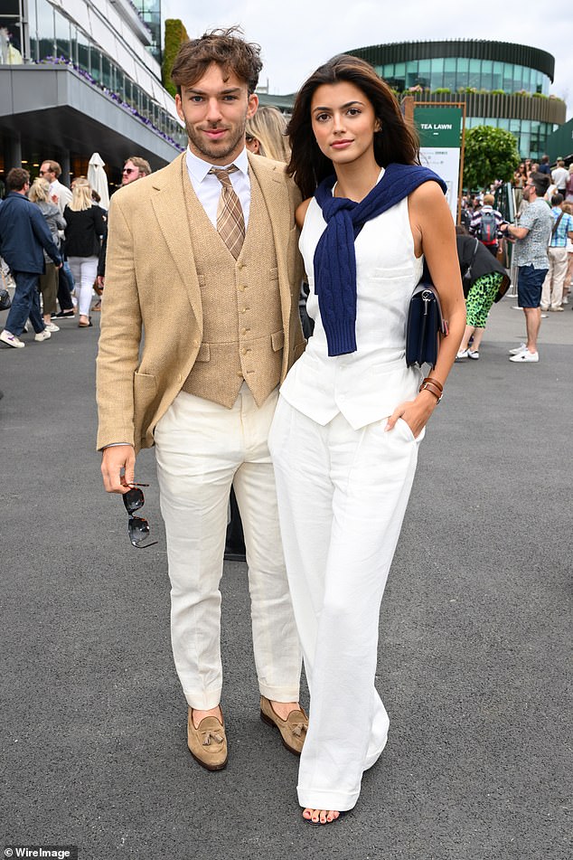 Formula 1 star Pierre Gasly arrived with girlfriend Francisca Gomes after a great weekend at Silverstone