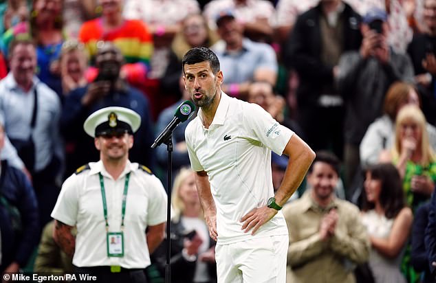 Novak Djokovic took on the crowd on Centre Court on Monday, accusing them of disrespecting him