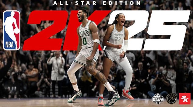 A'ja Wilson and Jayston Tatum appear together on the cover of the game's All-Star edition