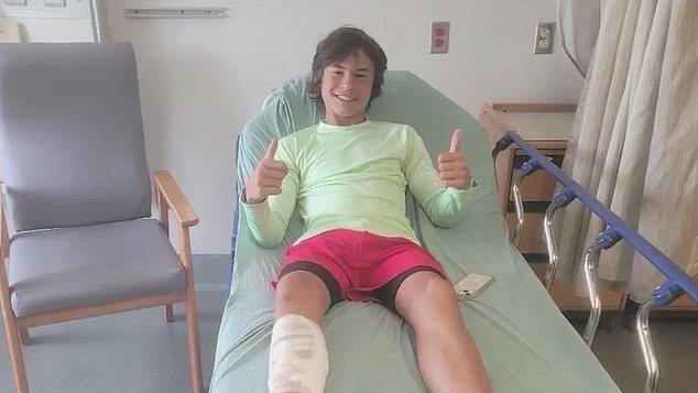 A shark attacked 14-year-old Dempsey Manhart while he was training to be a lifeguard in Florida