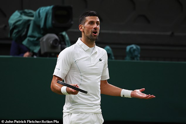 Djokovic lashed out at the crowd on Centre Court as they booed him after his match against Holger Rune