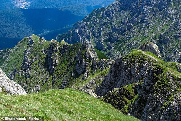 Pictured: Dragon's Ridge in the Bucegi Mountains, where Tuesday's bear attack took place