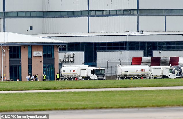 But Annie appears to have put the drama behind her as she was spotted at Manchester Airport boarding the private jet with her family for the match.