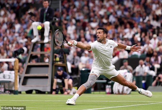 Djokovic is now just two wins away from an eighth victory in SW19