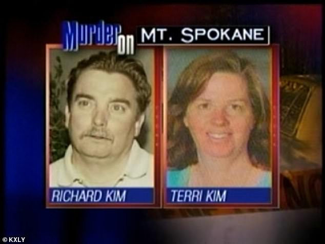 Kim was convicted in 2008 of two counts of aggravated first-degree murder for fatally stabbing his father, Richard Kim, and beating and strangling his mother, Terri Kim (pictured).