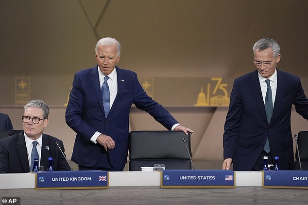 President Joe Biden, seen here at the NATO summit in Washington, DC, on Wednesday, is fighting for his political life as his aides are accused of not being transparent