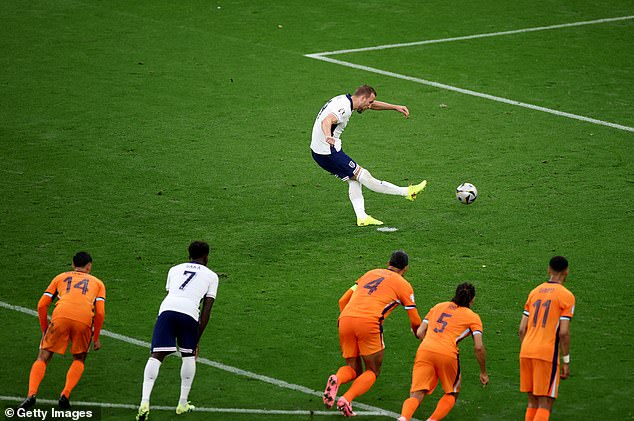 Harry Kane equalised from the spot for England after committing a foul in the penalty area