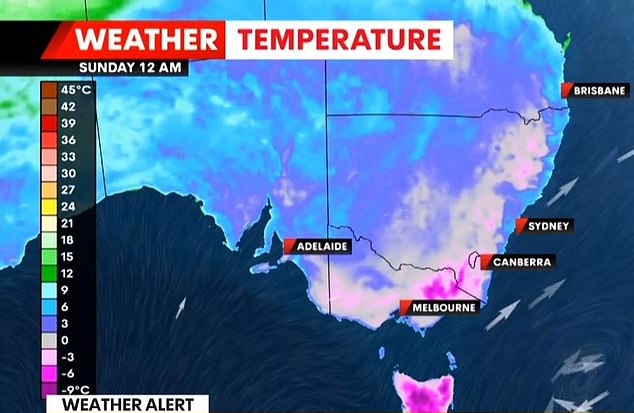 Australians can expect some very cold nights as temperatures drop due to the Arctic explosion