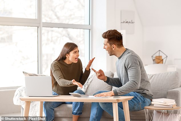 About 30 percent of tangry people row with their partners (Stock Image)