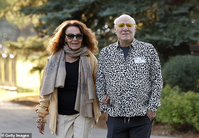 Chairman and senior executive of IAC and Expedia Group Barry Diller arrived with his famed fashion designer wife Diane von Furstenberg