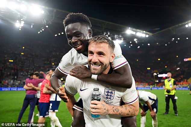 Luke Shaw was unable to start the match but was brought off the bench for a cameo