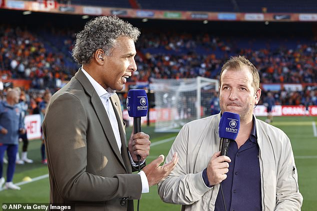 Former Dutch star player Rafael van der Vaart (right) criticised England, calling them 's**t'