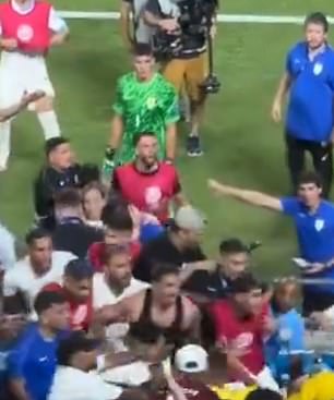 The Uruguay star was one of the players who intervened in the crowd unrest on Wednesday evening