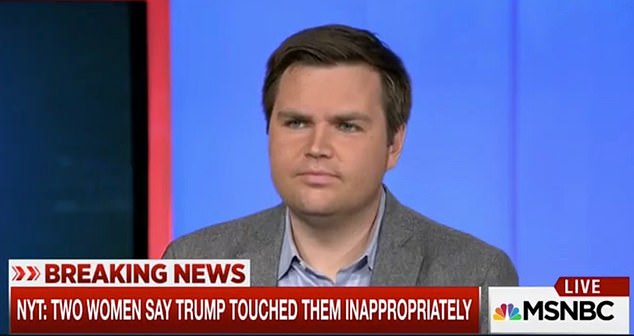 During an October 2016 appearance on MSNBC's Hardball With Chris Matthews, J.D. Vance was asked about Jessica Leeds' allegations. He said, 