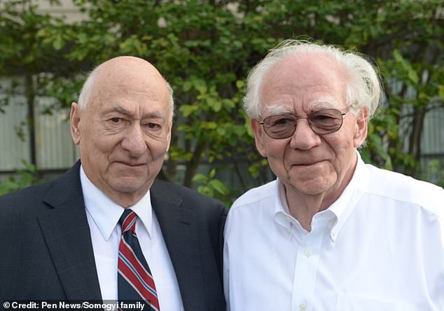 Peter Somogyi (left) and his twin brother Thomas (right) were handed over to Josef Mengel in Auschwitz in July 1944