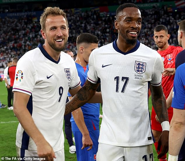 Ivan Toney (right) assisted the winning goal in the match against Slovakia after coming off the bench