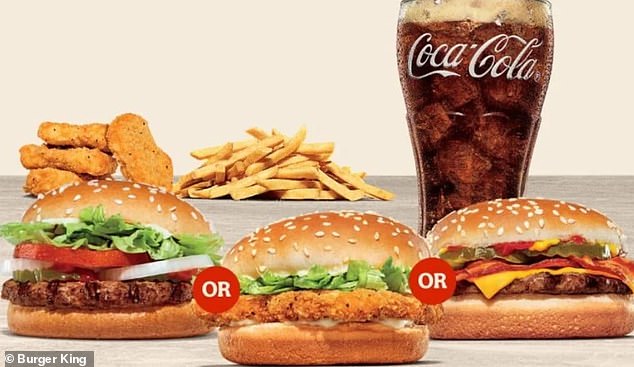 The $5 Your Way Meal comes with a choice of three sandwiches - a Whopper Jr, a bacon cheeseburger or a Chicken Jr - with nuggets, fries and a drink