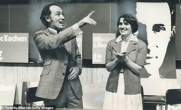 Margaret and her husband Pierre Elliott Trudeau (left) announced their separation in May of that year, before formally divorcing in 1984.