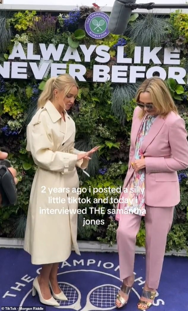 Meanwhile, Morgan Riddle was spotted interviewing Sex and the City actress Kim Cattrall