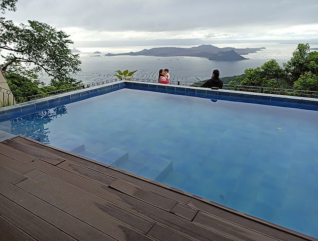 The victims were staying at the luxurious The Lake Hotel (pictured) in Tagaytay in Cavite province, southwest of the Philippine capital Manila.